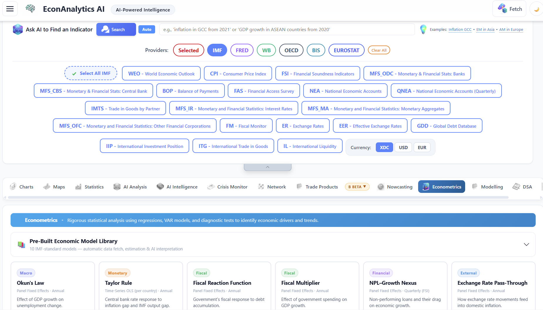 Econometrics module